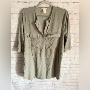 H&M Striped Casual Long Blouse